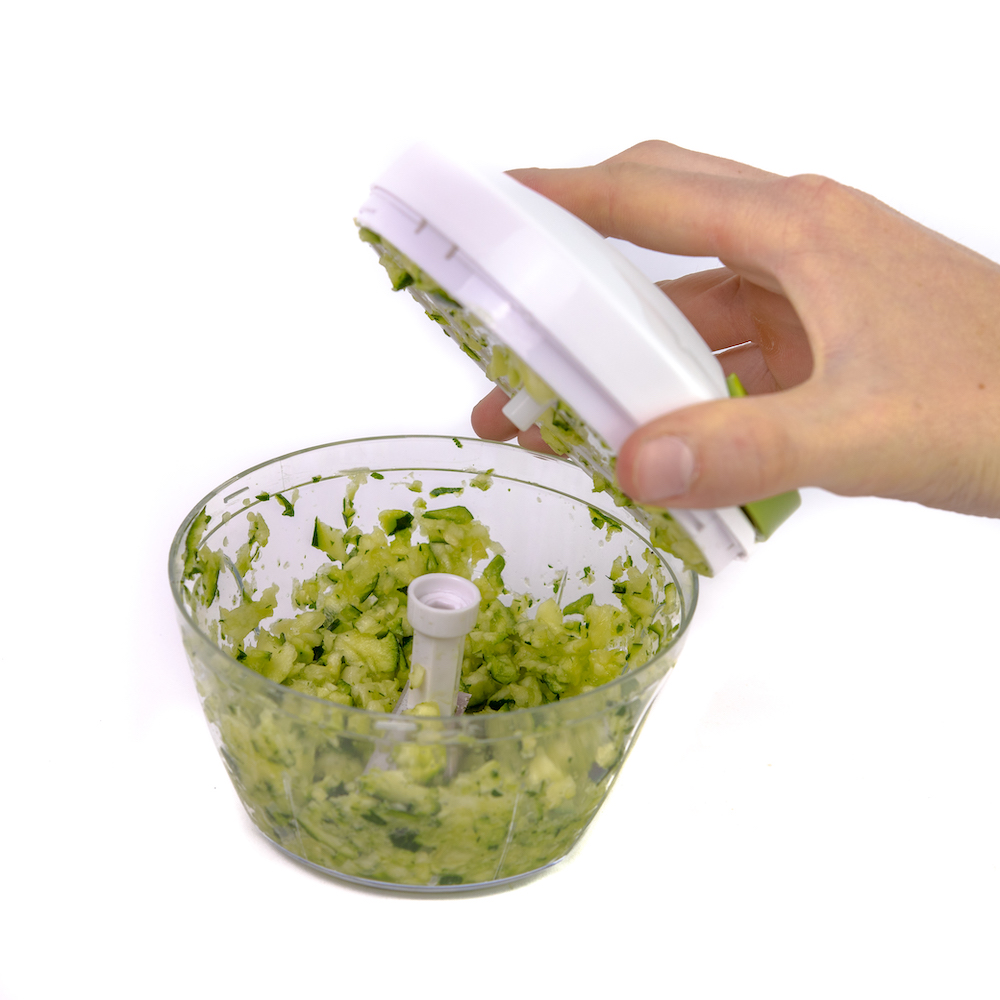 Hachoir à main Hachoir manuel des aliments Transformateur de légumes Hachoir  rapide en acier inoxydable Hachoir à l'oignon pour salade d'ail Noix Herbes