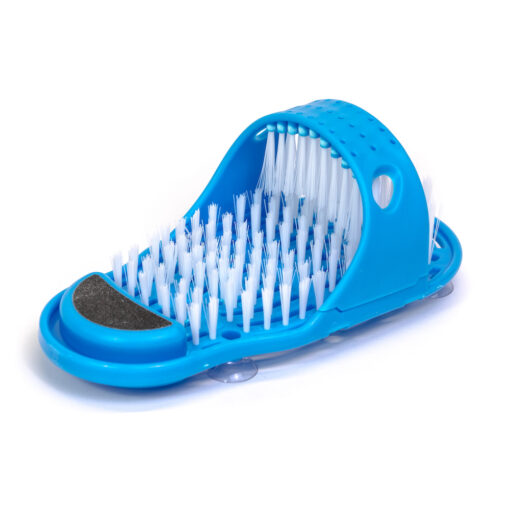 Nettoyant de pied de douche pantoufles de masseur de brosse de douche de chaussure en plastique de bain brosses bleues depurateur de pied recurent des sandales de massage4