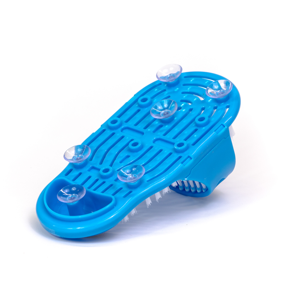 Support de pied de douche, repose-pied en plastique, tabouret de douche, pour les jambes de rasage adultes-bleu bleu