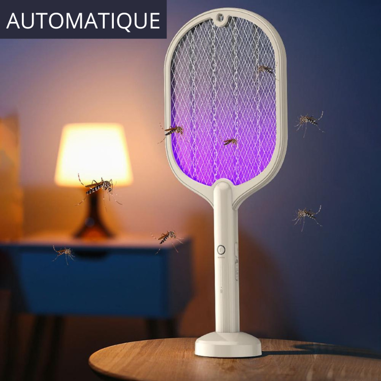 Raquette anti-moustiques électrique – Permet de se débarrasser des  moustiques – mouches et autres insectes volants rechargeable par USB –  éclairage LED double –