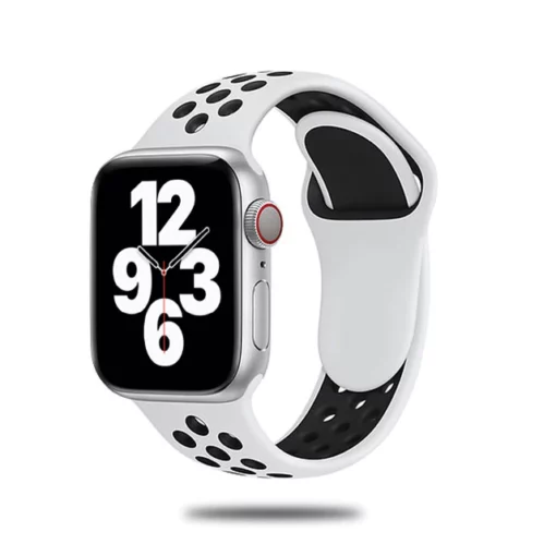 Bracelet en silicone noir pour Apple watch 44mm 42mm iwatch 38mm 40mm pour Apple watch 6.jpg 640x640 3